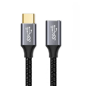 10Gbps 100W USB-C USB 3.1 Type-C Male to Female Extension Data Cable with Sleeve - Picture 1 of 48