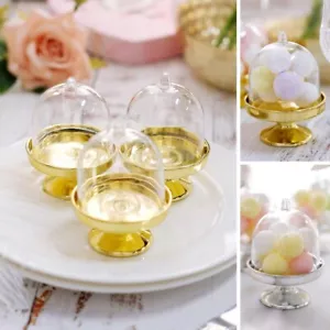 24 pcs 3" tall Mini Cake Stands Dome Favor Holders Wedding Party Supplies - Picture 1 of 18