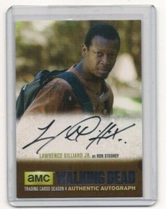 WALKING DEAD SEASON 4 LAWRENCE GILLIARD JR/BOB AUTOGRAPH CARD SILVER /75!  #LG1