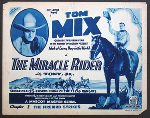 THE MIRACLE RIDER CHAP. 2 TARJETAS DE TÍTULO TOM MIX WESTERN SERIE 1935 - Imagen 1 de 1