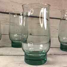Set of 4 Vintage Libbey Tulip Tea or Water Glasses Light Green 16 oz.