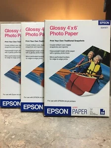 Lot Of 3 50 Count Packs Of Epson Glossy 4x6 Photo Paper - Picture 1 of 4