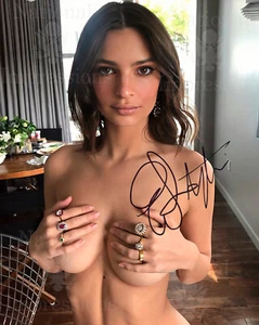 Sexy foto autografiada de Emily Ratajkowski 8x10 reimpresión 3 - Imagen 1 de 2