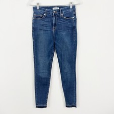 Good American Good Legs Release Hem Skinny Jeans Blue009 Size 2/26