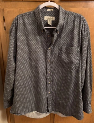 Crossings Men's Shirt Black Tan White Pattern Button Front Peached Sz XL - Image 1 of 3