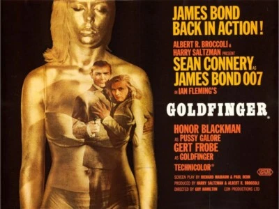 1964 GOLDFINGER VINTAGE MOVIE POSTER PRINT STYLE D 18x24 9 MIL PAPER