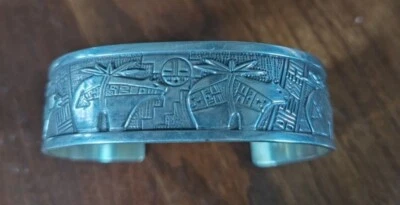 Carolyn Pollack-Roderick Tenorio RMT Sterling 925 Bear Cuff Bracelet Size 7.25"  - Image 1 of 4