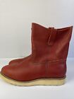 Red Wing Irish Setter 866 Pecos Traction Tred Pull On Leather Work Boots 14 D