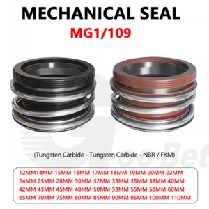 Fit Shaft 12-110mm Water Pump Mechanical Seal Spring WC/WC Alloy NBR FKM MG1/109 - Picture 1 of 11