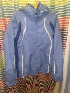 Chaqueta con capucha Columbia Omni Tech intercambiador de titanio para mujer azul mediano con cremallera completa - Imagen 1 de 8