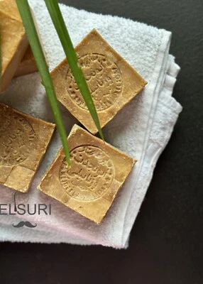 Original Aleppo-Seife aus 85% Olivenöl &15% Lorbeeröl handmade #Alepposeife 200g - Bild 1 von 4