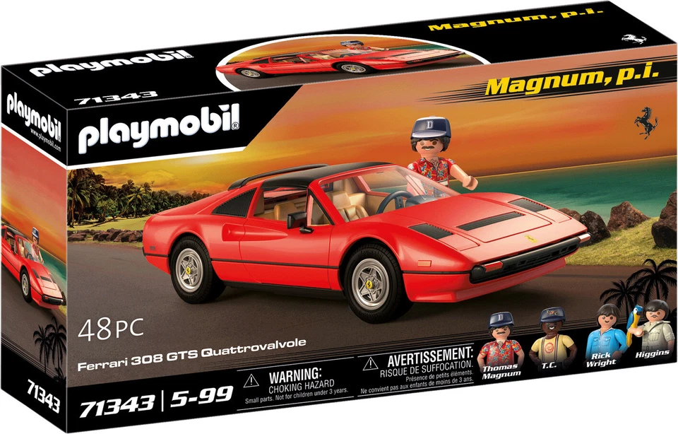 Playmobil Magnum, P.I. Ferrari 308 GTS Quattrovalvole Car Set - 71343