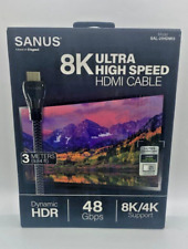 Sanus 8K Ultra High Speed HDMI Cable 3 Meters SAc-21HDMI3 48gps  10k 4K