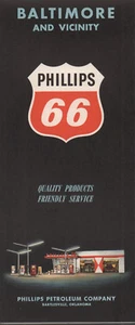 1961 Phillips 66 Road Map: Baltimore NOS - Bild 1 von 1