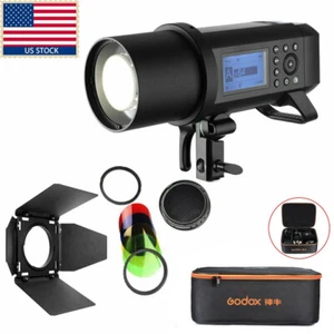 US Godox AD400Pro 400Ws TTL Studio Outdoor Flash+CB-09 Case+BD-08 Barndoor Kit - Picture 1 of 11