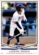 2017 Northwest Arkansas Naturals Grandstand #17 Logan Moon Blue Springs Missouri