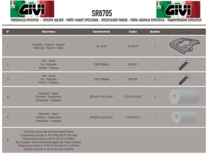 Ataque para Bauletto Monolock Aprilia Scarabeo 50 Street 2013 SR6705 GIVI - Imagen 1 de 1