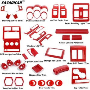 Red Interior Dash Decoration Cover Trim Kit For Dodge Nitro 2007-12 Accessories - Picture 1 of 27