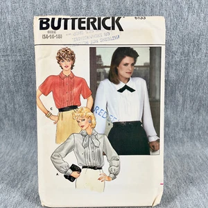 Butterick 6133 Button Front Blouse Top Loose Misses Size 14 18 Sewing Pattern - Picture 1 of 5