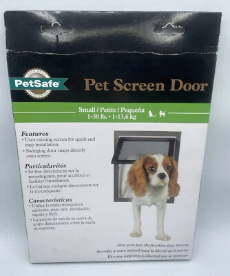 PetSafe Pequeño 1 - 30 Lb Perro Gato Mascota Pantalla Puerta Solapa Apertura Nuevo Foto 1 de 3