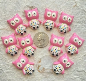 2 - 10 Stck. x 1,25 Zoll niedlich Harz Hoot Hurra Baby Eule Flatback Verzierungen SB187 - Bild 1 von 2