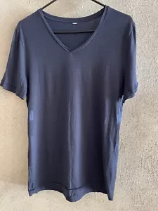 Lululemon Studio Tee Shirt In Heathered Inkwell Size 6 - Picture 1 of 6