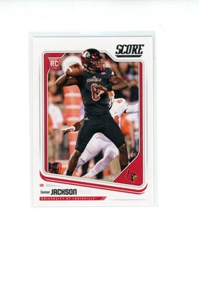 2018 Score Lamar Jackson #352 Rookie RC University of Louisville Foto 1 de 2
