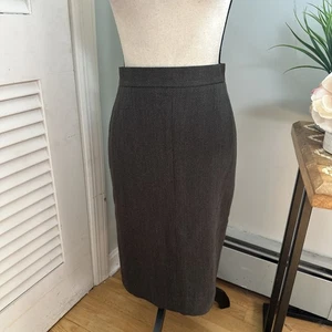 MAX MARA Womens Skirt 8 Dark Olive Green Wool Blend Midi Pencil Classic Capsule - Picture 1 of 13