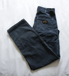 Men's Vintage 80s Stan Ray Big Job Navy Blue Cotton Carpenter Painter Pants USA - Picture 1 of 10