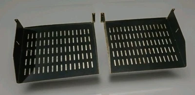 2 Pack - 19" 2U Cantilever Data Server Network Rack Mount Vented Shelf 15" Deep - Image 1 of 2
