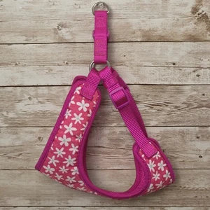 Top Paw Dog Harness Small Pink Step In Adjustable Flowers 21" Chest Girth - Picture 1 of 9