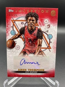 Amen Thompson 2022-23 Topps Inception OTE Overtime Elite Red Auto /75 - Picture 1 of 2