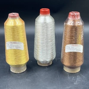 New Metallic Machine Embroidery Threads - 15000 Yards Gold , Diver , Bronze - Picture 1 of 4