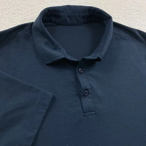 Polo Lululemon Evolution uomo piccola blu navy manica corta performance - Foto 1 di 7