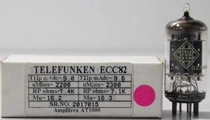 ECC82 TELEFUNKEN Diamond Bottom MADE IN GERMANY AMPLITREX TESTED Qty 1 2017015 - Picture 1 of 9
