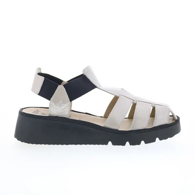 Fly London Pefi PEFI429FLY-003 Mujer Cuero Plateado Cuñas Sandalias Zapatos Foto 1 de 4