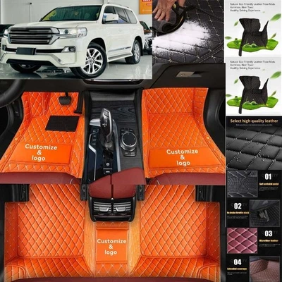 For Toyota Land Cruiser Car Floor Mats Handmade Liners Anti-Slip Carpets Foto 1 de 4