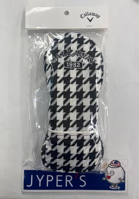Callaway Style SPL Fairway Wood Headcover White Black Houndstooth 1982 New - Image 1 of 3