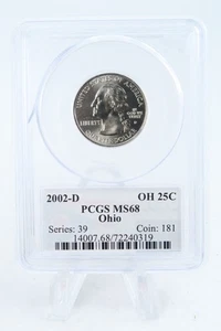 2002-D PCGS MS68 Ohio State Quarter Business Strike 25C - Picture 1 of 2