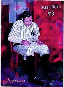 Babe Ruth 2018 Autentico Artista Firmato Edizione Limitata Stampa Card 50 di 50 - Foto 1 di 4