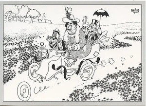 CARTE POSTALE ILLUSTRATEUR ALBERT DUBOUT / VOITURE - Picture 1 of 2