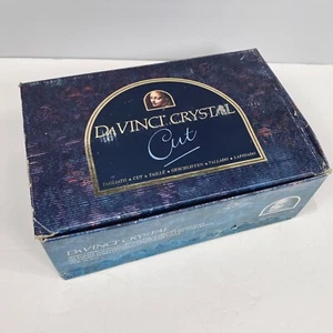 Da Vinci Cut Crystal LARGE Whisky Tumblers x 6 PISTOIA Design 470g Glasses Boxed - Picture 1 of 10