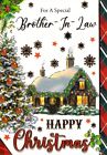 Brother In Law - Christmas - Tree/House - Greeting Card