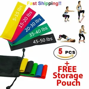 Resistance Bands Loop Set Workout Exercise Gym Yoga Strength Fitness Butt Lift - Picture 1 of 11