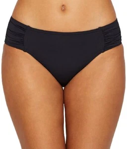 Tommy Bahama 295968 Womens Pearl High-Waist Side-Shirred Bikini Bottom Black, XL - Picture 1 of 2