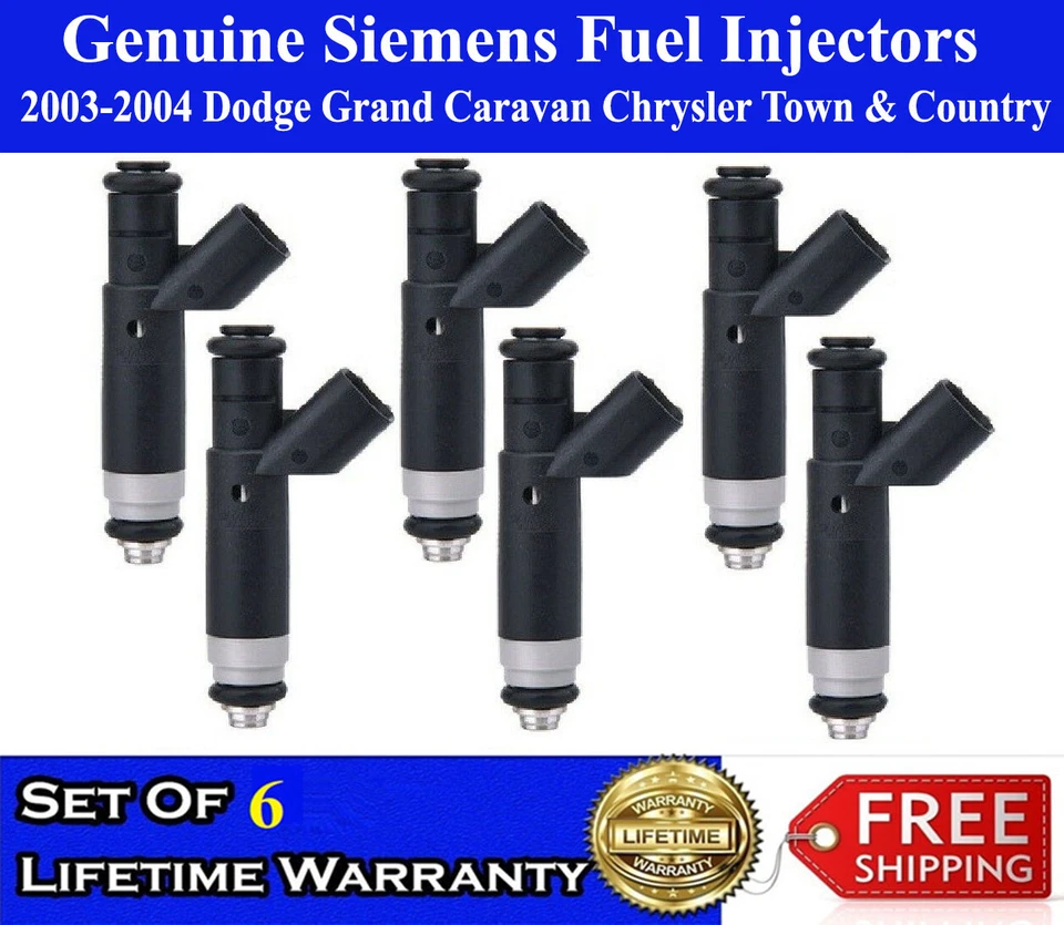 6 inyectores de combustible Siemens OEM para 03-04 Dodge Grand Caravan Chrysler Town Country Foto 1 de 1