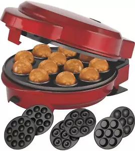 3in1 Donut-Muffin-Popcake-Gerät Wechsel-Platten Donut-Maker Muffin-Maschine rot - Bild 1 von 7