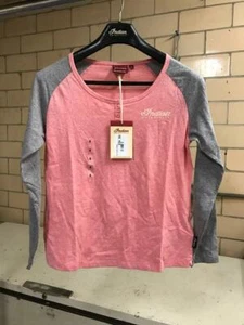 Indian Motorcycle Women's Long Sleeve Henley Pink Shirt -Small- NWT - Picture 1 of 3