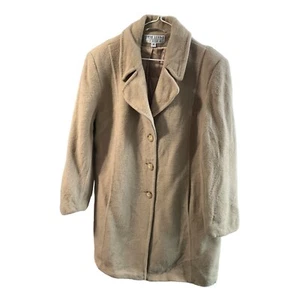 Cappotto donna vintage Larry Levine 100% capelli cammello taglia 16 marrone chiaro - Foto 1 di 4