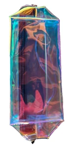 (NEU) Handtasche mit Reißverschluss & Henkel, mehrfarbig transparent, Mädchen / Kinder - Bild 1 von 6